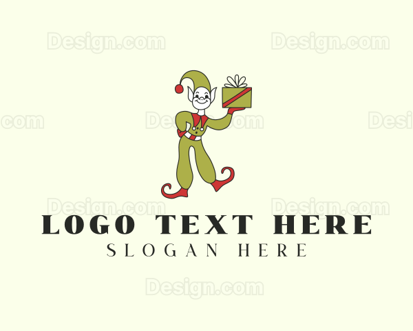 Christmas Elf Gift Logo