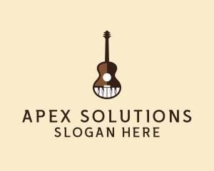 Guitar Piano Music logo design