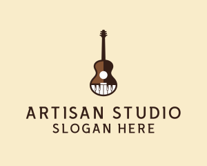 Guitar Piano Music logo design