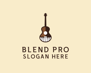 Guitar Piano Music logo design