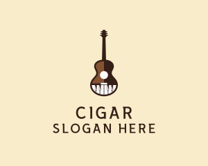 Guitar Piano Music logo design