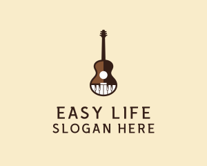 Guitar Piano Music logo design