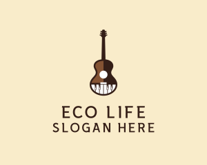 Guitar Piano Music logo design