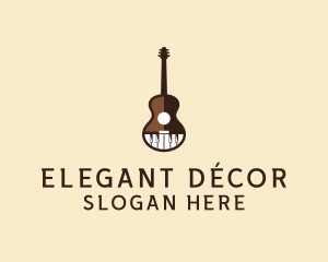 Guitar Piano Music logo design