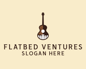 Guitar Piano Music logo design