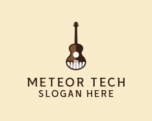 Guitar Piano Music logo design