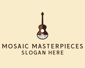 Guitar Piano Music logo design