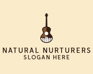 Guitar Piano Music logo design