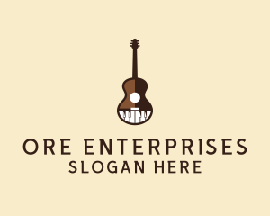 Guitar Piano Music logo design