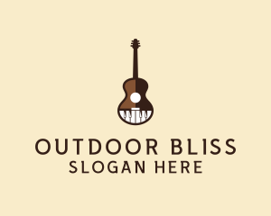 Guitar Piano Music logo design