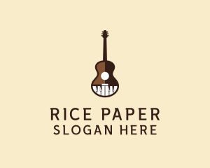 Guitar Piano Music logo design