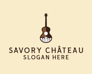 Guitar Piano Music logo design