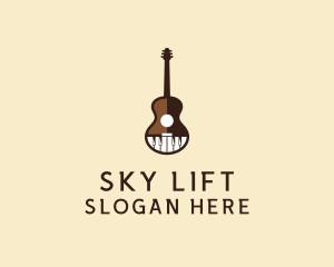 Guitar Piano Music logo design