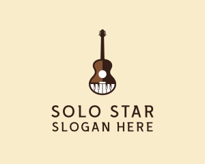 Guitar Piano Music logo design