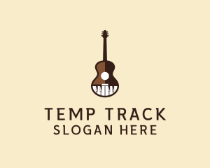 Guitar Piano Music logo design