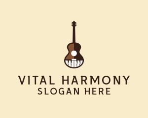 Guitar Piano Music logo design