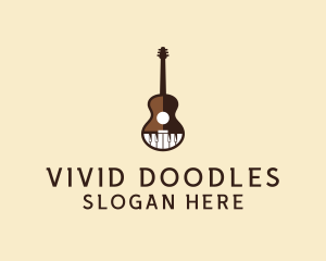 Guitar Piano Music logo design