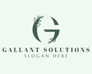 Organic Spa Letter G logo design