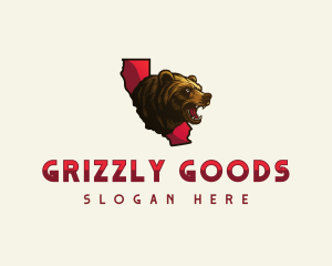 Wild Grizzly Bear logo design