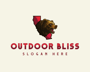 Wild Grizzly Bear logo design