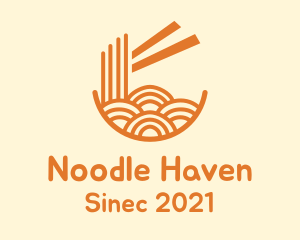 Orange Noodle Bowl logo design