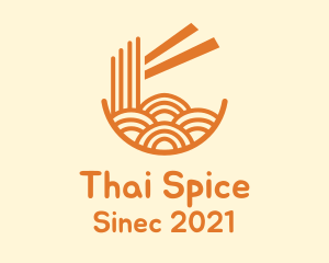 Orange Noodle Bowl logo design