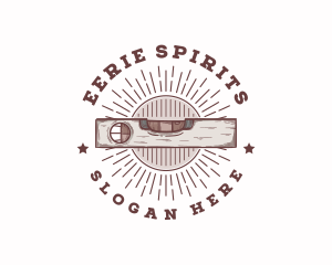 Vintage Spirit Level Tool logo design