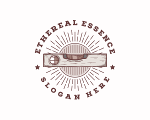 Vintage Spirit Level Tool logo design