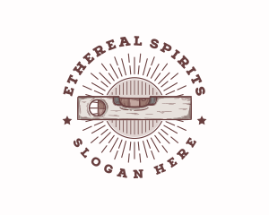 Vintage Spirit Level Tool logo design