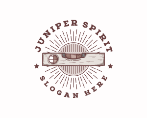 Vintage Spirit Level Tool logo design