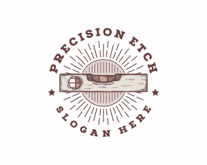 Vintage Spirit Level Tool logo design