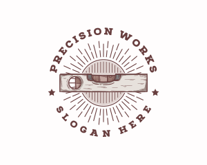 Vintage Spirit Level Tool logo design