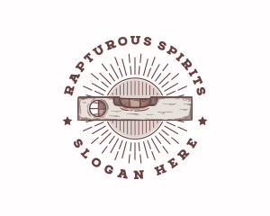 Vintage Spirit Level Tool logo design