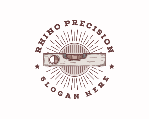 Vintage Spirit Level Tool logo design