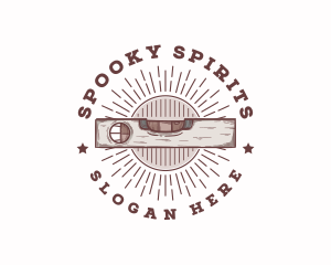 Vintage Spirit Level Tool logo design