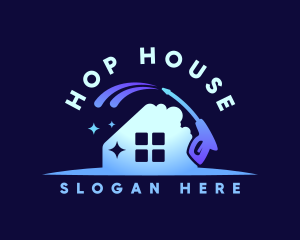 House Power Wash Cleaning logo design