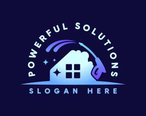 House Power Wash Cleaning logo design