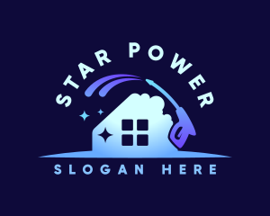 House Power Wash Cleaning logo design