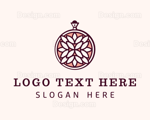 Maroon Floral Scent Logo