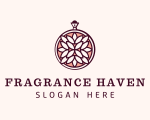 Maroon Floral Scent logo design