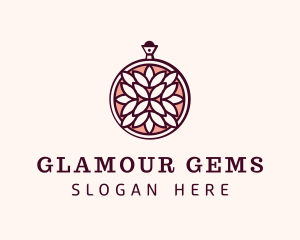 Maroon Floral Scent logo design