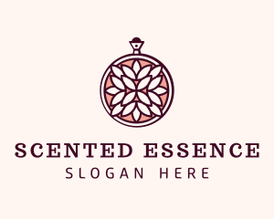 Maroon Floral Scent logo design