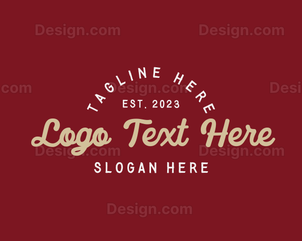 Retro Script Business Logo