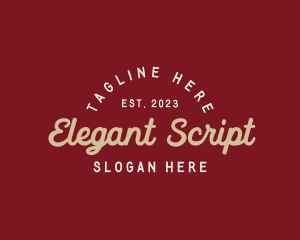 Retro Script Business logo design