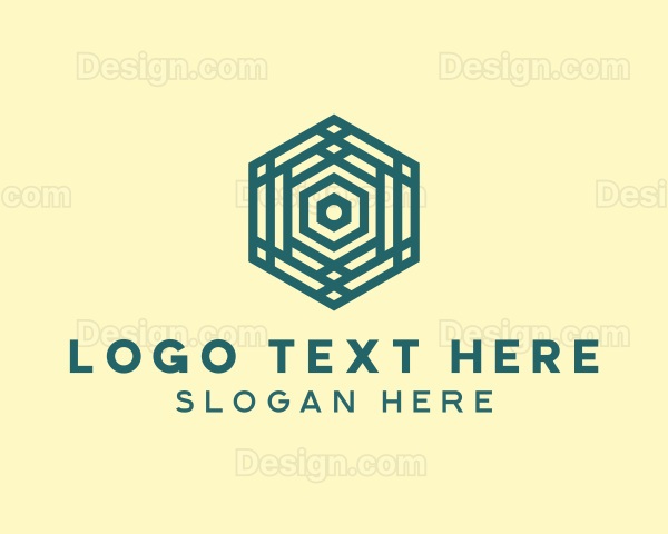 Geometric Hexagon Pattern Logo