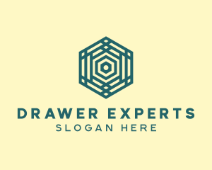 Geometric Hexagon Pattern logo design