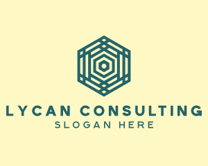 Geometric Hexagon Pattern logo design