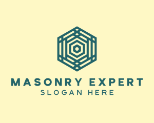 Geometric Hexagon Pattern logo design