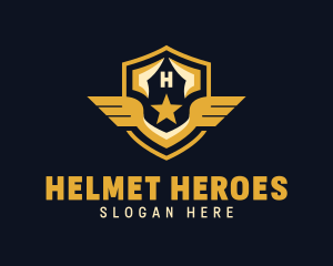 Hero Wings Security logo design