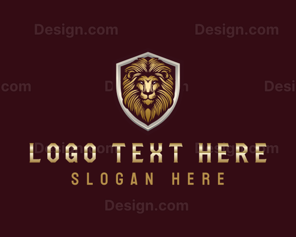 Elegant Lion Shield Logo